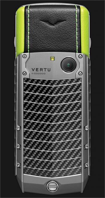 Vertu Acsent new Titanium, Carbon fibre Green leather