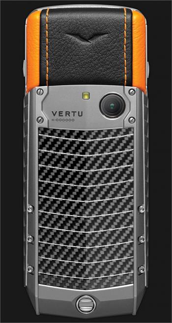 Vertu Acsent new Titanium, Carbon fibre Orange leather