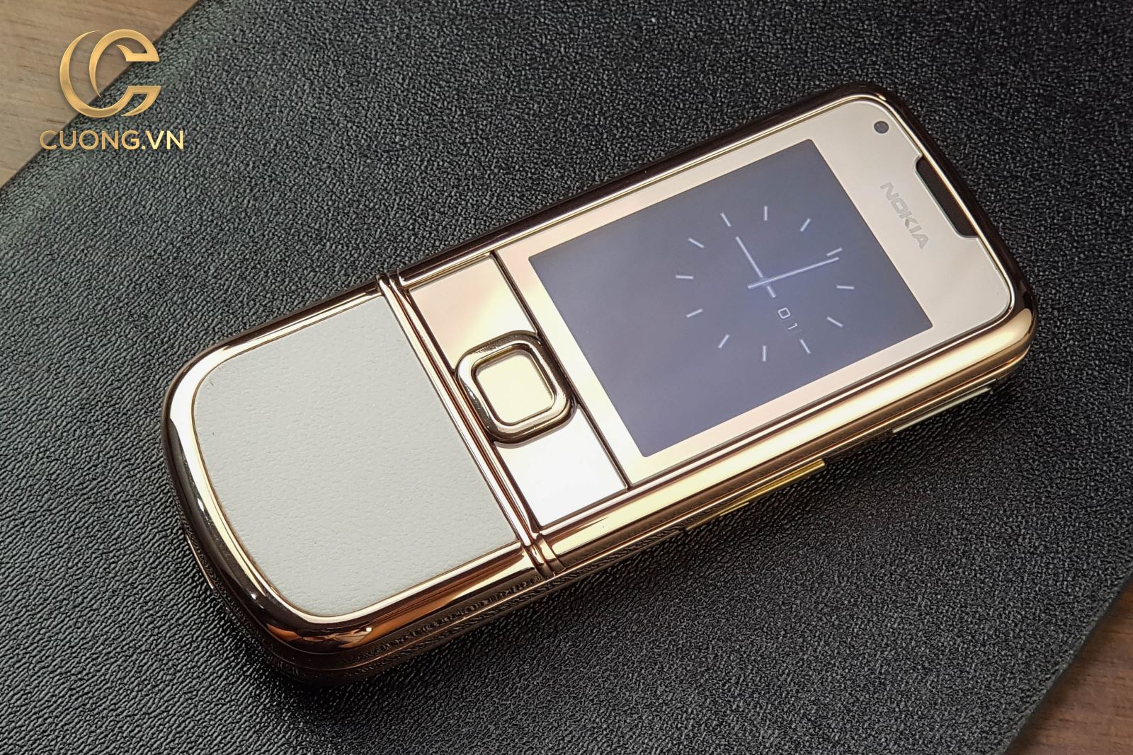 Nokia 8800E vàng hồng da trắng 3