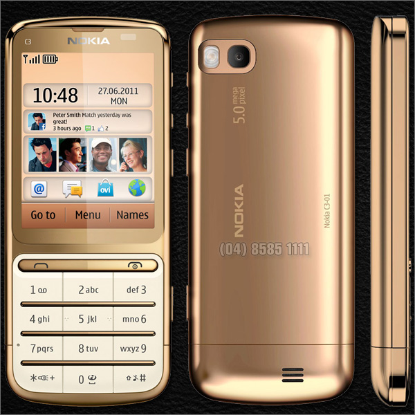 Điện thoại Nokia C3-01 Gold Edition 1
